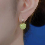 Vintage Heart Square Clip-On Earrings