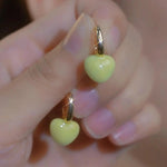 Vintage Heart Square Clip-On Earrings