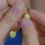 Vintage Heart Square Clip-On Earrings