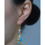 Vintage Palace Long Geometric Light Drop Earrings