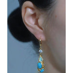 Vintage Palace Long Geometric Light Drop Earrings
