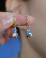 Vintage Rose Flower Basket Ear Cuffs