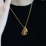 Vintage Rotating Gourd Pendant Necklace