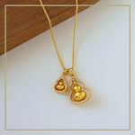 Vintage Rotating Gourd Pendant Necklace