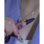 Violet Teardrop Necklace