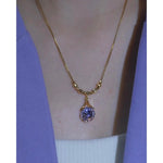Violet Teardrop Necklace