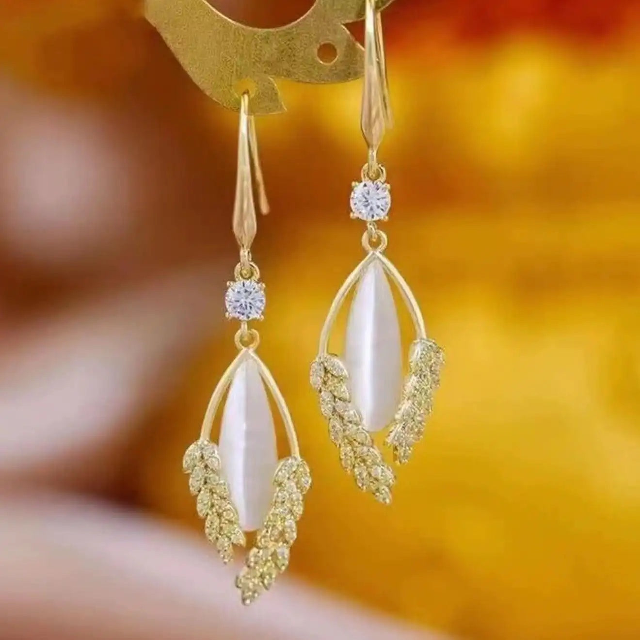 Wheat Ear Tassel Drop Earrings