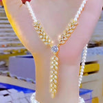 Wheat Pearl Long Necklace