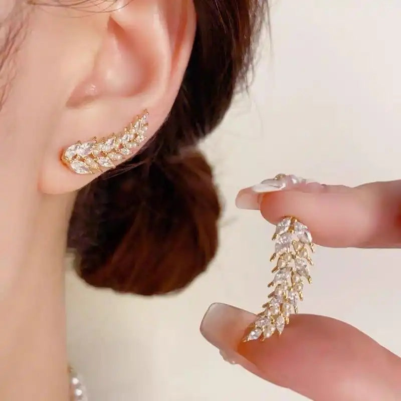 Wheat-Shape Stud Earrings