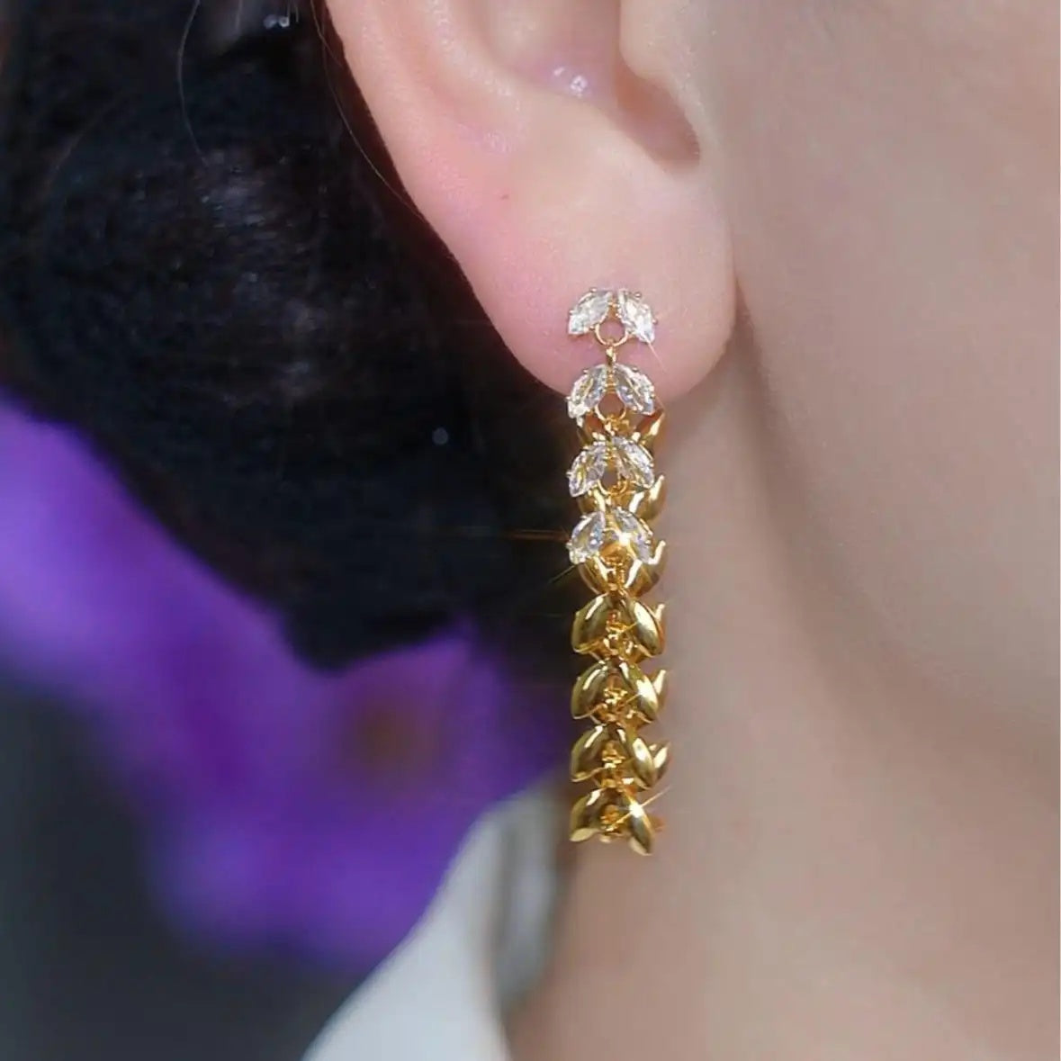 Wheat Tassel Drop Earrings