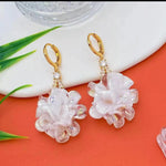 White Flower Ear Buckles Ear Earrings