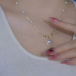 White Shell Deer Necklace