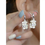 White Small Flower Earrings