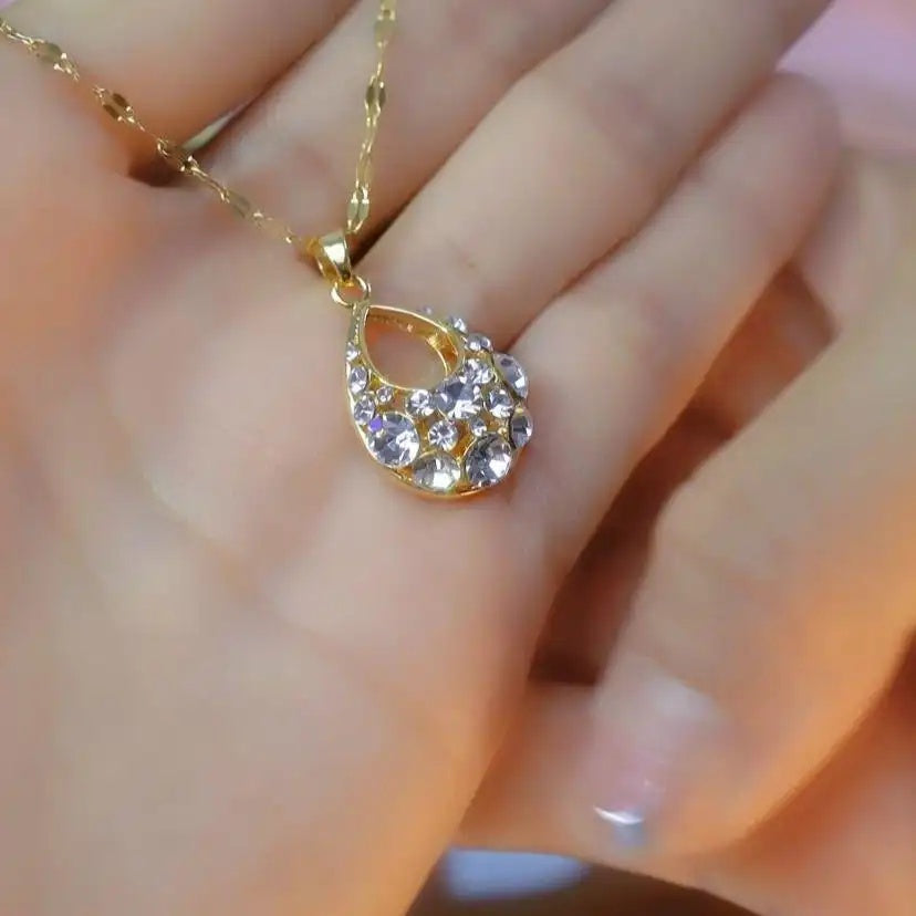 White Teardrop Necklace