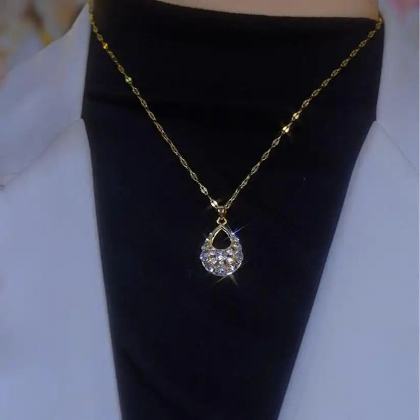 White Teardrop Necklace