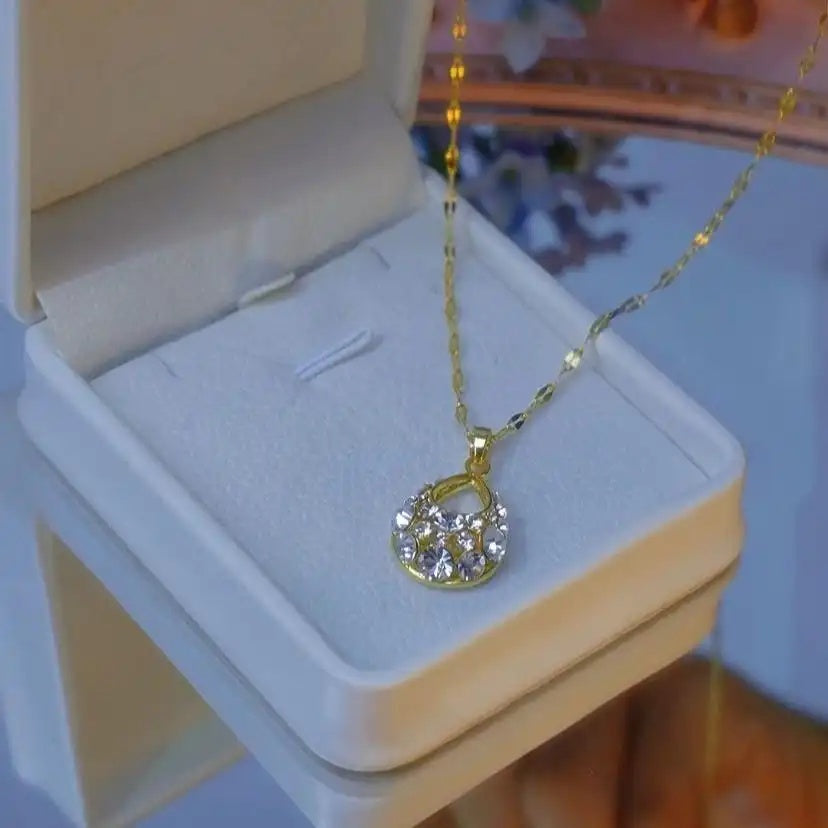 White Teardrop Necklace