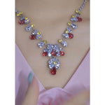 Wholesale Crystal Tassel Collar Jewelry Set