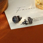 Wholesale Vintage Low-Key Small Ink Stud Earrings