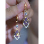 Yellow Maple Leaf Teardrop Drop Earrings